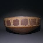 Nazca, Peru, Terracotta, Aardewerk Bord gedecoreerd. Ø 19,5