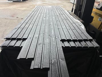 Zwarte rabatdelen-channelsiding-planken–schutting–18x130mm, Minder dan 25 mm, Overige typen, Nieuw, 250 tot 300 cm