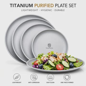 Titanium RVS Camping Borden Set - Lichtgewicht, Hygiënisch &, Verzenden, Nieuw