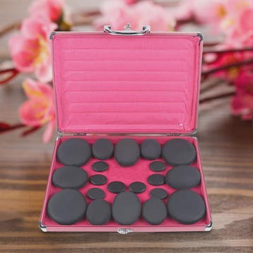Set van 20 Basalt Hot Stones met Draagbare Verwarmingsbox -, Verzenden, Nieuw