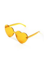 Hartjes Zonnebril Geel Groot Gele Glazen Grote Zonnebril Tra, Ophalen of Verzenden, Nieuw, Geel
