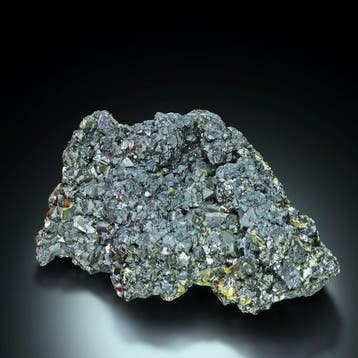 Museum Gold CLEIOPHANE met galena en kwarts uit de Krushev