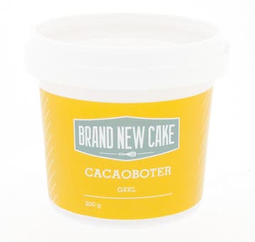 BrandNewCake Cacaoboter gekleurd Geel 200g, Verzenden, Nieuw