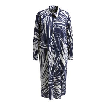 Milano Italy • blouse jurk navy print • 36, Maat 36 (S), Verzenden, Blauw, Milano Italy