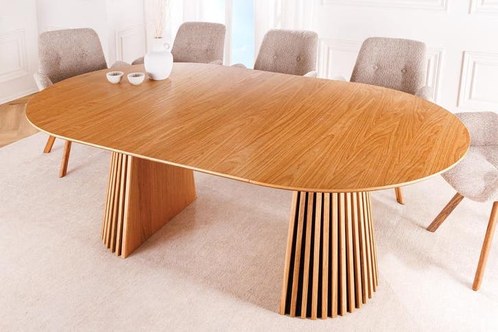 Uitschuifbare eettafel VALHALLA WOOD 120-160-200cm naturel, Huis en Inrichting, Tafels | Eettafels, Ophalen of Verzenden