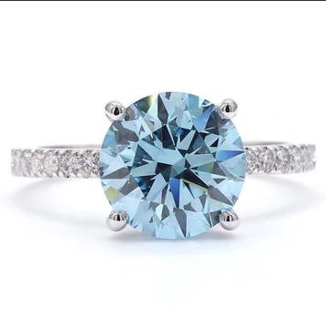 Zonder minimumprijs - Ring - 18 karaat Witgoud - 3.38ct. tw., Nieuw