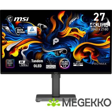 MSI Pro MAX 271UPX12G 27  4K UHD 120Hz QD-OLED Creator, Verzenden, Nieuw, MSI