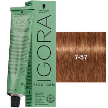 Schwarzkopf – Igora Zero Ammonia 60 ml – 757 : Middelblond, Verzenden, Nieuw