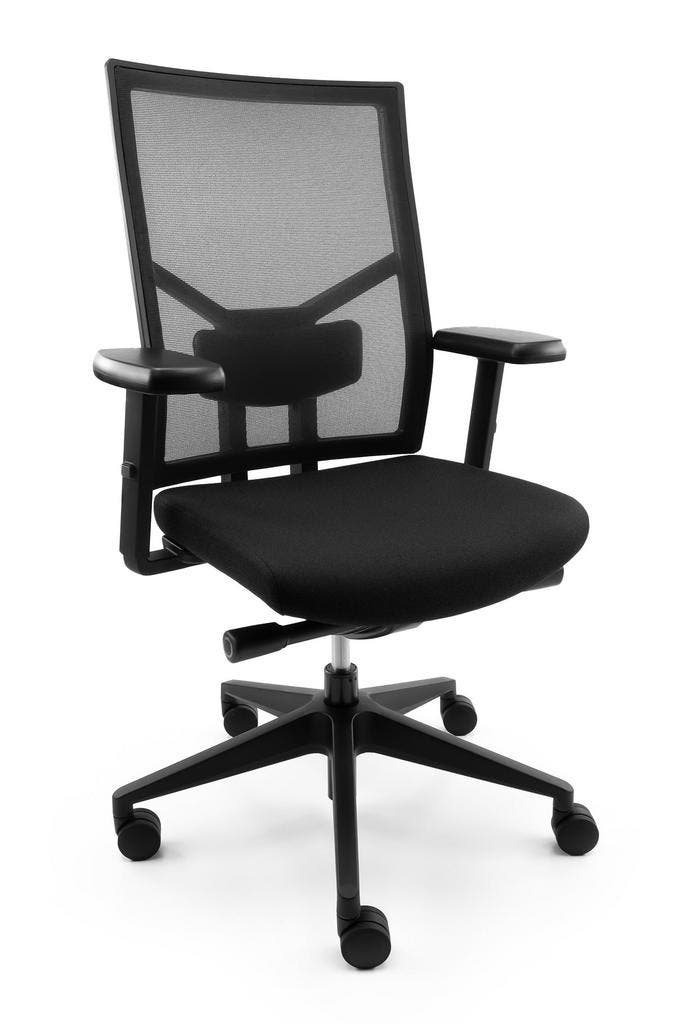 Refurbished Bureaustoel Zuidas (N)EN 1335, Huis en Inrichting, Bureaustoelen, Ergonomisch, Zwart, Zo goed als nieuw, Bureaustoel