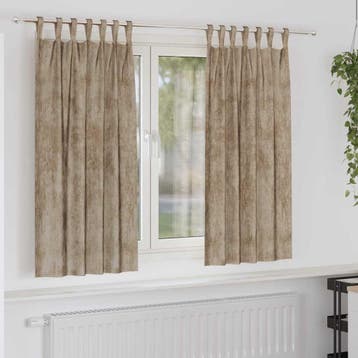 vidaXL Velvet Gordijnen 2 st champagne 175 x 140 cm Fluweel, Verzenden, Nieuw, Beige