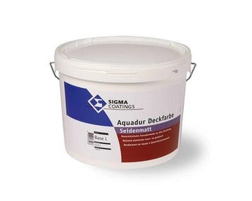 Sigma Aquadur Deckfarbe Seidenmatt - Wit - 12,5 liter, Wit, Nieuw, Ophalen of Verzenden, Verf
