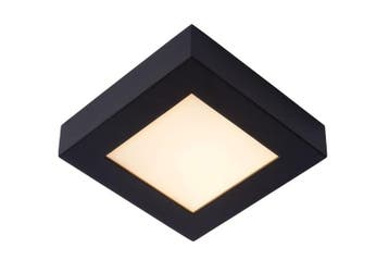 Lucide BRICE-LED - Badkamerlamp zwart 17cm vierkant dimbaar, Verzenden, Nieuw, Overige fittingen