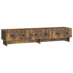 vidaXL TV-kast met lade Gerookt eiken 147 x 34,5 x 30 cm, Minder dan 50 cm, Verzenden, Nieuw, Minder dan 100 cm