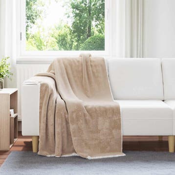 vidaXL plaid Camel 130 x 150 cm 1 kg Fleece, Verzenden, Nieuw, Bruin