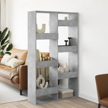 vidaXL Kamerscherm 100x33x175 cm bewerkt hout betongrijs, Minder dan 50 cm, Verzenden, Nieuw, 150 tot 200 cm