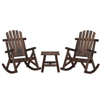vidaXL 3-delige Loungeset massief vurenhout, Verzenden, Nieuw, Hout, Loungeset
