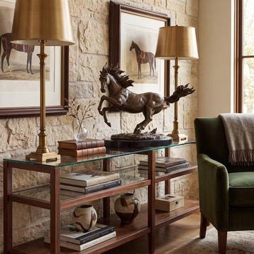 Beeld, Exclusief bronzen sculptuur van een paard 38.5 cm /