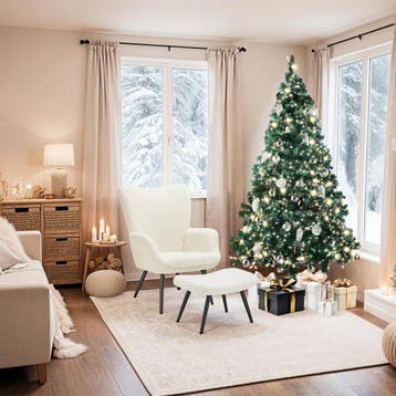 Kunstkerstboom met dennenappels en metalen standaard 180cm, Diversen, Verzenden, Nieuw