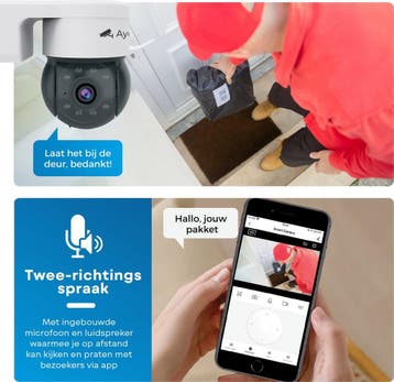 AyeCam Beveiligingscamera voor Buiten - 360PRO FULL HD -, Ophalen of Verzenden, Zo goed als nieuw