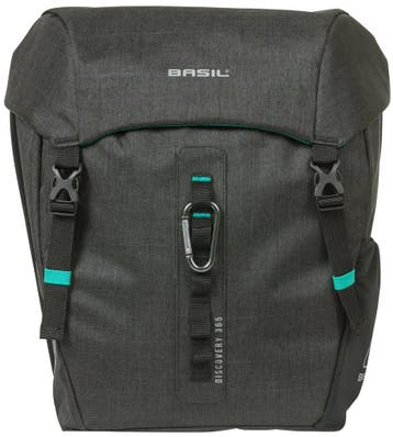 Dubbele fietstas Basil Discovery 365D - 18 liter - black mel, Verzenden, Nieuw