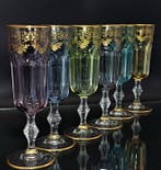 Artemisia - Champagne fluitje (6) - Kristal, gouden zecchino, Antiek en Kunst