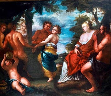 Jacob Jordaens (1593-1678), Navolger van - Sine Cerere et, Antiek en Kunst