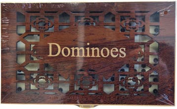 Domino Dubbel 6 – Extra Dikke Stenen in Stijlvolle MDF Kist, Verzenden, Nieuw