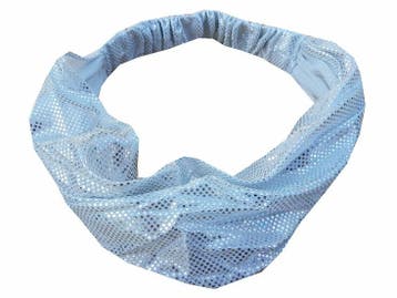 Haarband 3-in-1 - Glitter Stof - Wit, Nieuw
