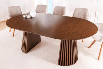 Uitschuifbare eettafel VALHALLA WOOD 120-160-200cm gerookt, Ophalen of Verzenden, Nieuw