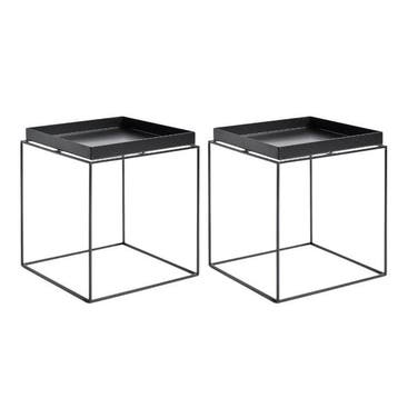 Hay - Nachtkastje (2) - Hay Tray Table Medium - Zwart -
