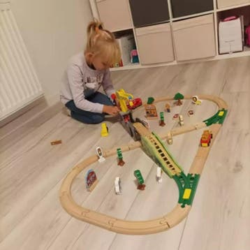 Kruzzel Houten Treinset: Stimuleer Creativiteit en Motori..., Ophalen of Verzenden, Nieuw