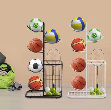 5-laags Sport Opbergrek – Vrijstaande Balhouder Organizer, Huis en Inrichting, Kasten | Boekenkasten, Verzenden, Nieuw