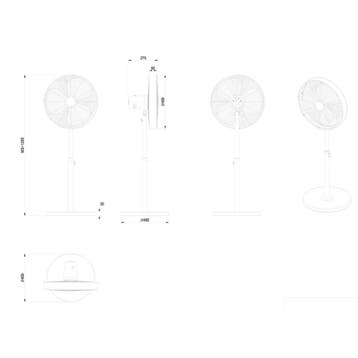 Ventilator - Trion Vikon - Statiefventilator - Staand - Rond, Witgoed en Apparatuur, Ventilatoren, Ophalen of Verzenden, Nieuw