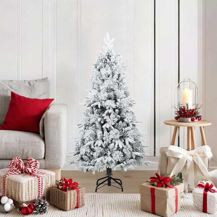 vidaXL Kunst Kerstboom met Geveerde Takken, Sneeuw Bedekt, Diversen, Kerst, Nieuw, Verzenden