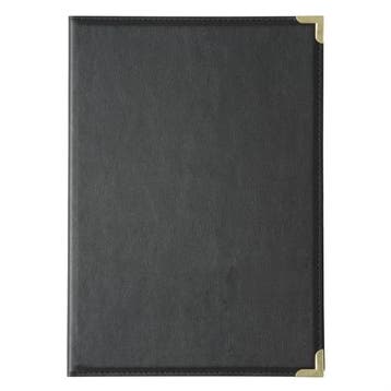 Kunstlederen menu map zwart | A5 formaat | 1 hoes 4 paginas, Verzenden, Nieuw in verpakking