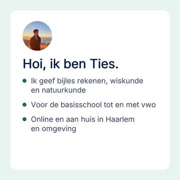 Bijles rekenen in Haarlem of online, basisschool, Privéles, Bijles