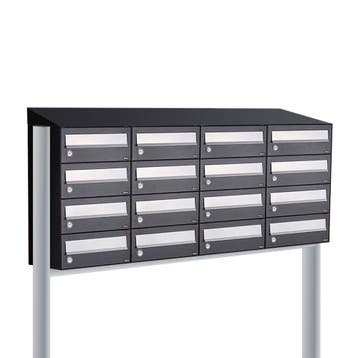 Brievenbusunit Hive set vrijstaand 4-breed, 4-hoog - zwart, Verzenden, Nieuw