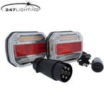 Draadloos Aanhanger verlichting set met magneet 12 volt 7 po, Auto diversen, Aanhangwagen-onderdelen, Verzenden, Nieuw