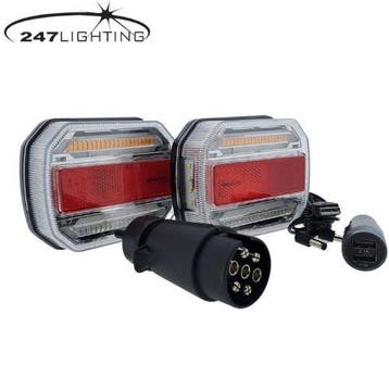 Draadloos Aanhanger verlichting set met magneet 12 volt 7 po, Verzenden, Nieuw