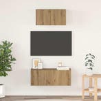 vidaXL Tv-meubelset Wandgemonteerd 2 pcs Artisan Eiken, Huis en Inrichting, Kasten | Televisiemeubels, Minder dan 50 cm, Verzenden
