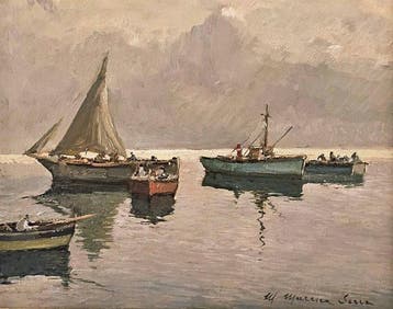 Mario Maresca Serra (1912 - 1991) - Pescherecci allalba