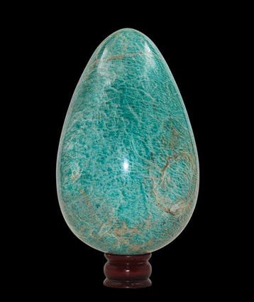 8,18 kg Groot Aqua Amazoniet Kristal Ei - 26,5 cm - India Ei