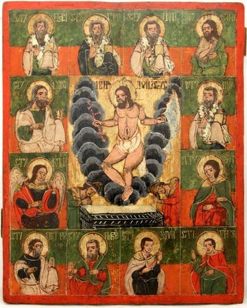 Icoon - Grote Balkan-orthodoxe icoon van de Verrijzenis en