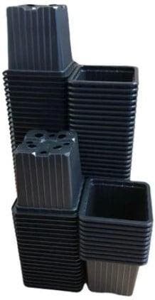 Kweekpotten Vierkant Zwart 7x7x6 cm pak ca. 25 stuks, Ophalen of Verzenden, Nieuw