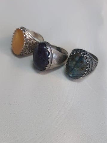 Zilver - Ring - 3 zilveren ringen