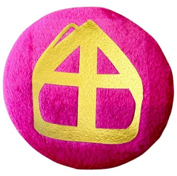 Baretspeld / button Mijter roze, Diversen, Ophalen of Verzenden, Nieuw