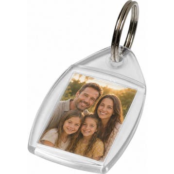 Falkx Transparante blanco sleutelhanger voor foto, naamka..., Ophalen of Verzenden, Nieuw, Overige typen