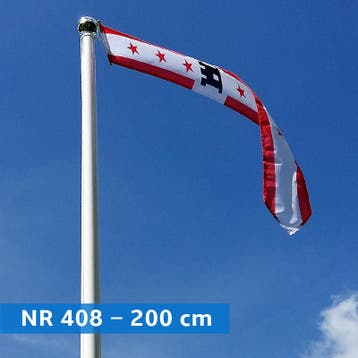 NR 408: Wimpel Drenthe-200cm met stokje, Nieuw