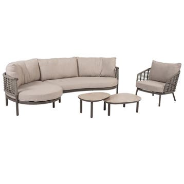 Monroe Puglia chaise longue loungeset 5 delig terre Taste, Ophalen of Verzenden, Nieuw