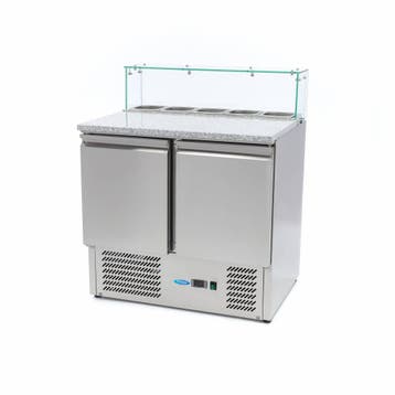 Pizzawerkbank - 90 cm - 2 Deuren - 5 x 1/6 GN - incl. Glazen, Zakelijke goederen, Horeca | Keukenapparatuur, Verzenden, Nieuw in verpakking